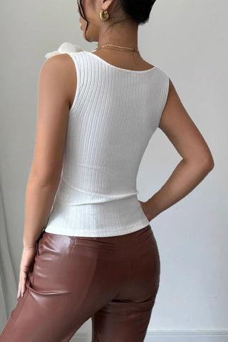 Floral Ribbed Cami Top