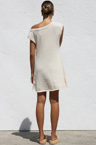 Off Shoulder Knit Mini Dress