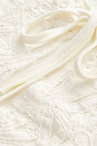 Floral Lace Detail Blouse with Tie Neck