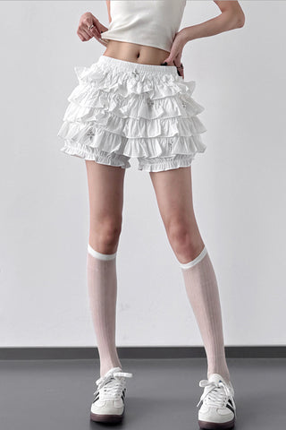 Layered Ruffle Casual Shorts