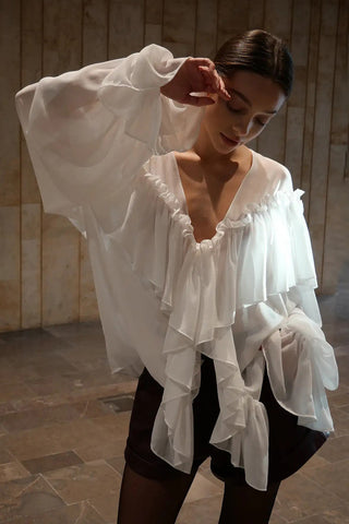 Off-Shoulder Ruffle Blouse