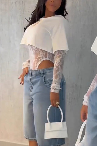 Elegant Layered Lace Bodysuit