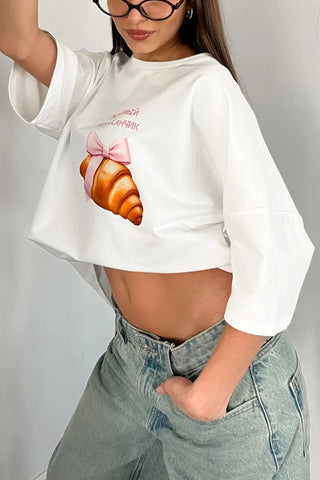 Graphic Croissant T-Shirt