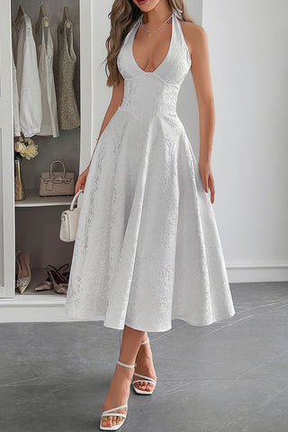 Halter Neck Midi Sundress