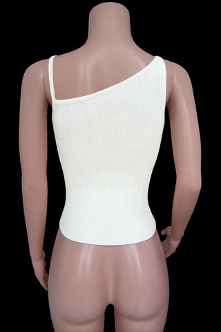 Square Neck Knit Tank Top