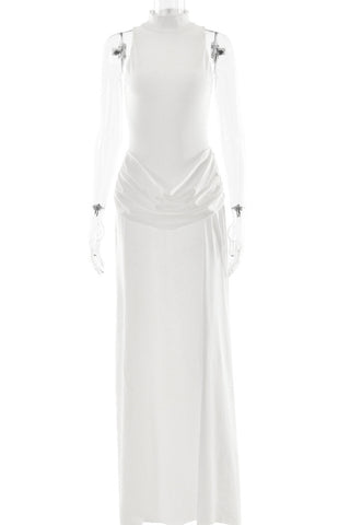 Elegant Draped Evening Gown