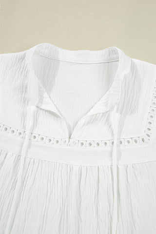 Tie-Neck Puff Sleeve Blouse