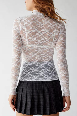 Elegant Lace Long Sleeve Blouse
