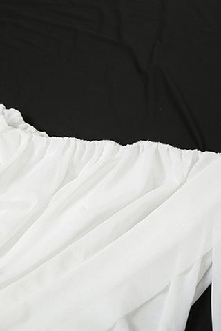 Draped Long Sleeve Casual Dress