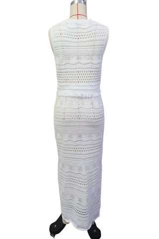 Sleeveless Knit Skirt Set