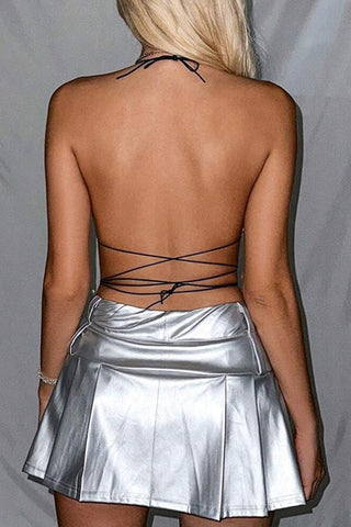 Crystal Embellished Halter Top