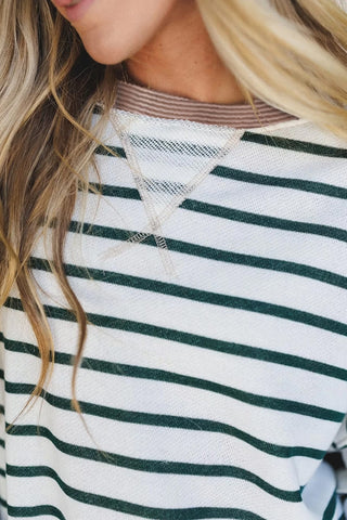 Rib Patchwork Drop Shoulder Sweatshirt