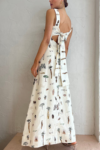 Tropical Print Vacation Dress