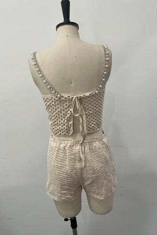 Crochet Two-Piece Casual Set