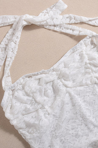 Elegant Ruched Lace Dress