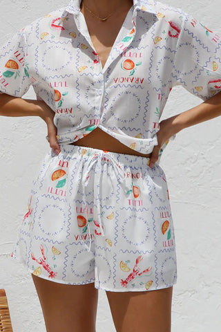 Printed Relaxed Fit Two-Piece Set