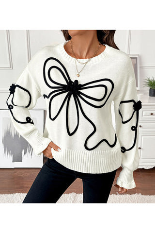 Bow-Accent Sweater