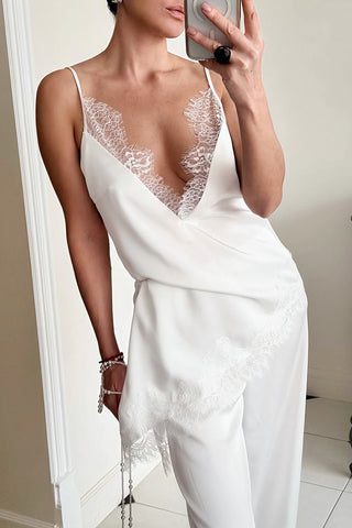Elegant Lace Trim Tank Top