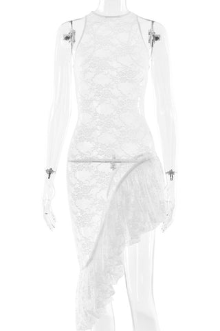 Halter Lace Casual Dress