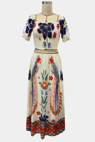 Boho Two-Piece Maxi Skirt Set