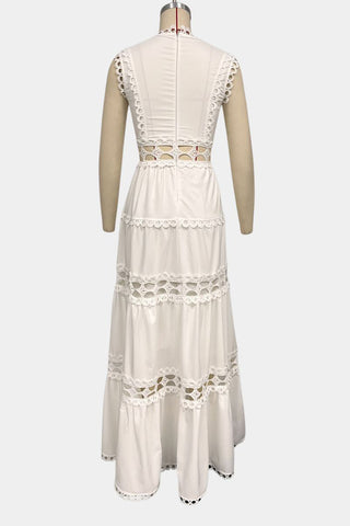 Tiered Cutout Midi Dress