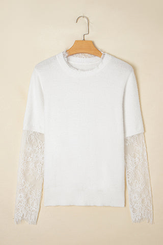Lace Sleeve Sweater