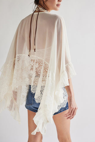Lace Detail Flowing Blouse