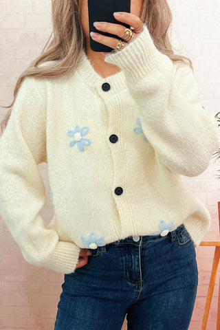 Floral Button-Up Cardigan