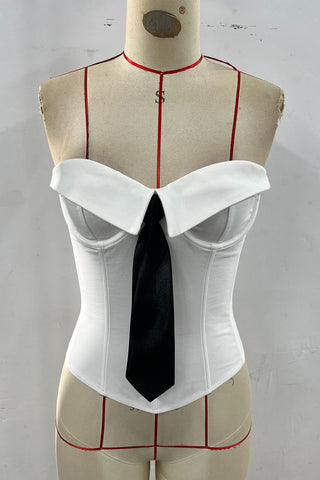 Chic Tie-Front Corset Top