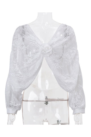 Floral Lace Drape Blouse
