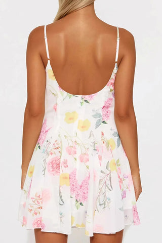 Summer Ruffle Hem Sundress with Smocked Waist