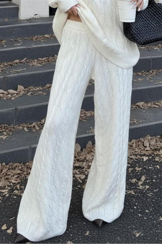 Cozy Cable Knit Sweater Pants Set