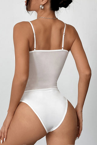 Lace-Up Ruffle Bodysuit