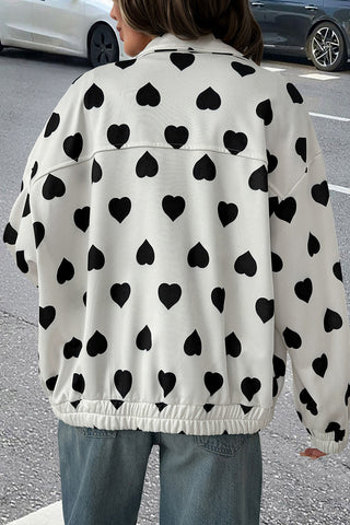 Heart Pattern Casual Jacket