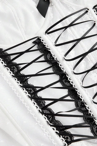 Lace-Up Corset Tank Top