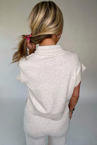 Stylish Zip-Collar Pants Set