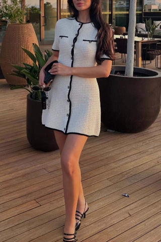 Chic Buttoned Casual Dress