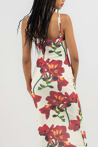 Floral Print Spaghetti Strap Sundress