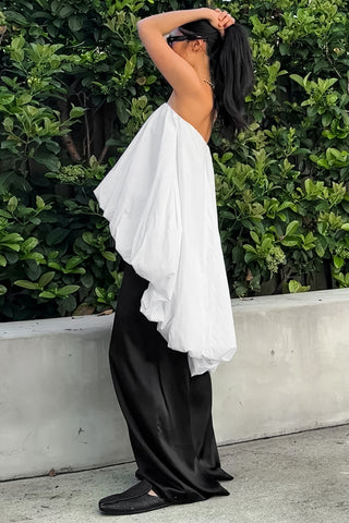 Strapless Draped Blouse