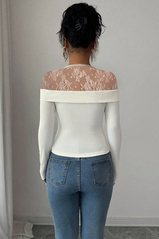 Floral Lace Long Sleeve T-Shirt