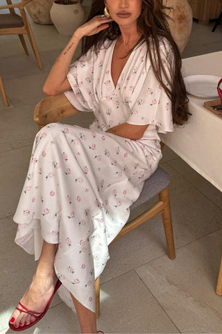 Elegant V-Neck Maxi Dress