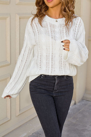Cable Knit Casual Sweater