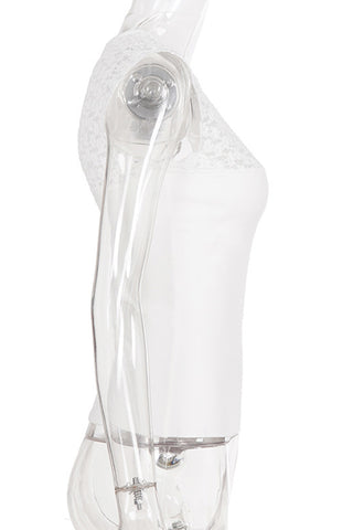 Lace-Detail Sleeveless Top