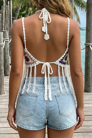 Boho Crochet Fringe Tank Top