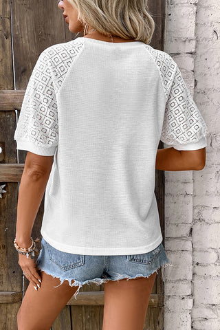 Eyelet Sleeve T-Shirt