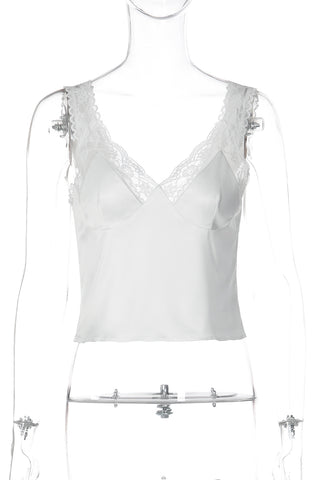 Lace-Trimmed V-Neck Camisole