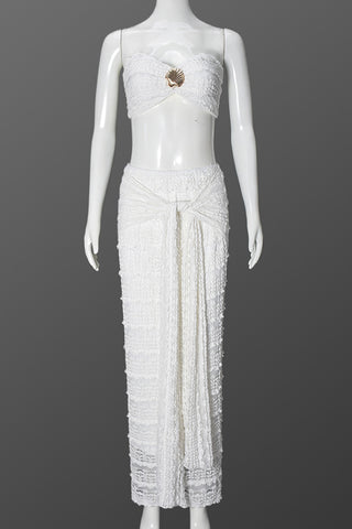 Elegant Lace Two-Piece Skirt Set