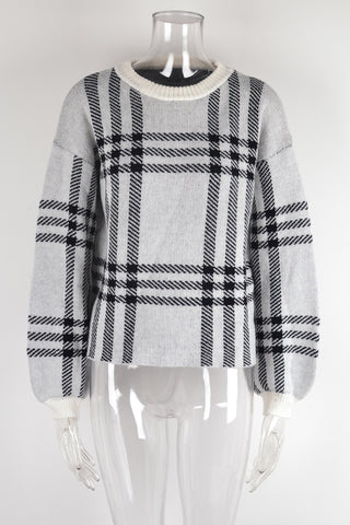 Plaid Patterned Sweater