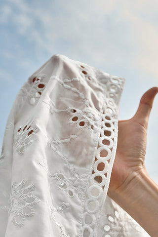 Eyelet Short Set with Open Back