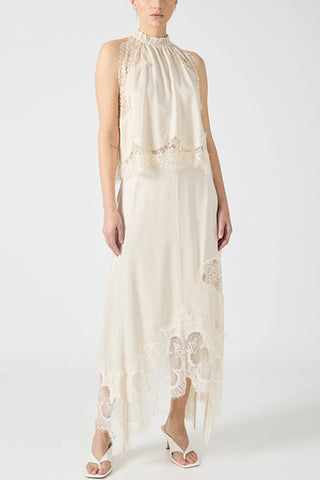 Lace Long Skirt Two-Piece Set